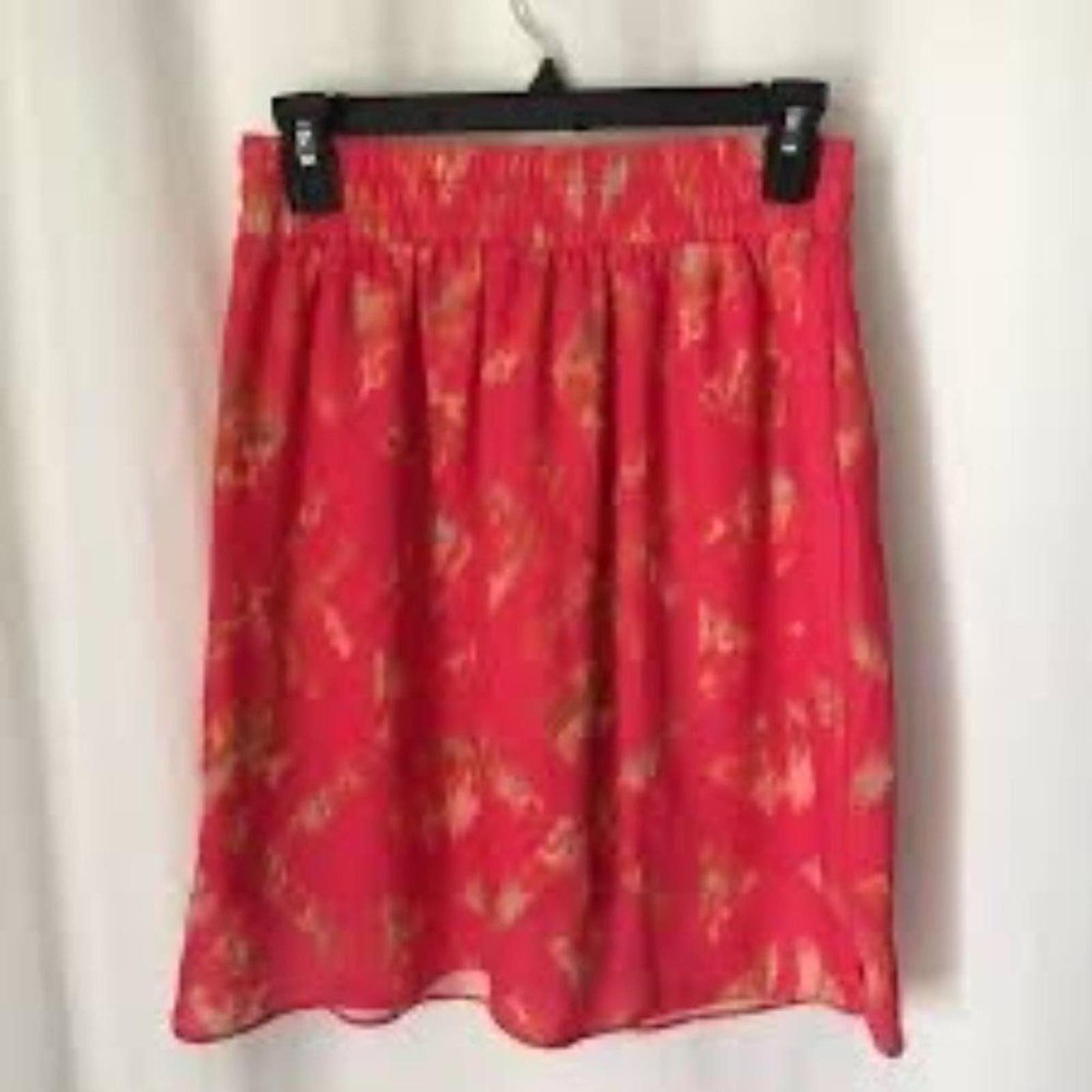 Mossimo Flounced Coral Summer Skirt L