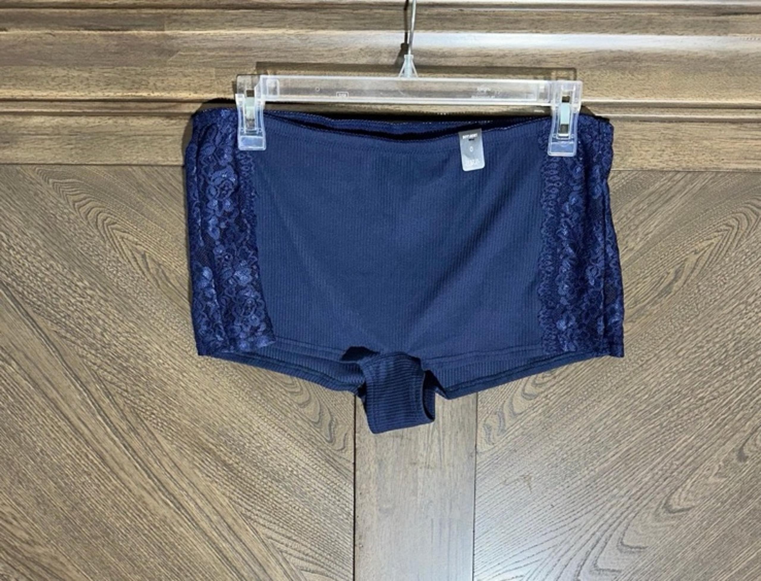 Torrid Cotton Rib and Lace Mid-Rise Boyshort Panty size 0 (Large)