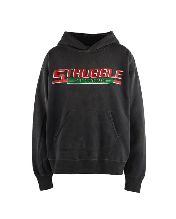 SAINT MICHAEL x DENIM TEARS DT_HOODIE/STRUGGLE / BLK