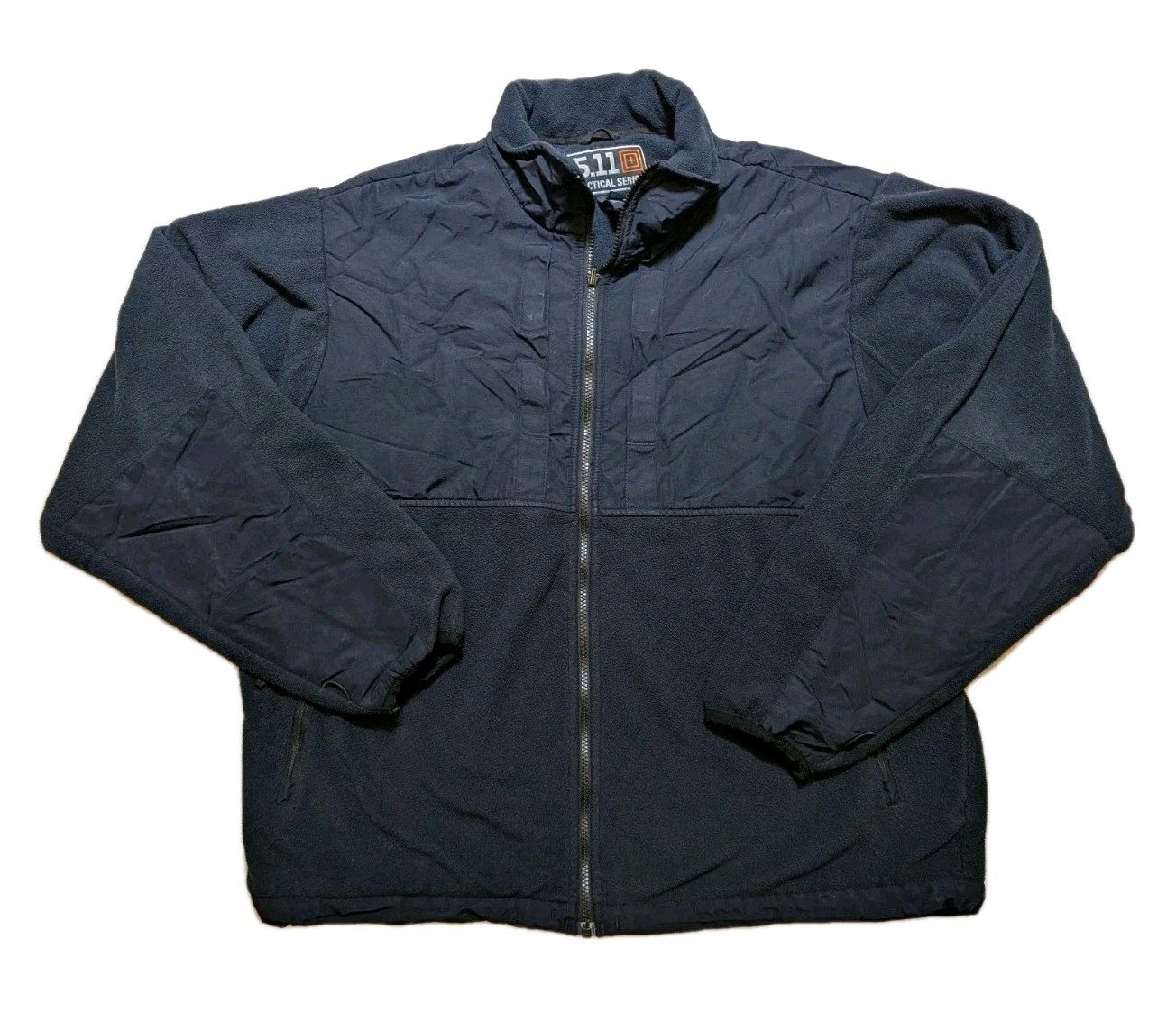 Men's 5.11 Tactical Jacket Navy Blue Full Zip Bomber Fleece Pockets Jacket Sz XL