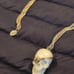 Authentic Disney Skull Necklace Gold Star eye patch Long gold chain Rare find