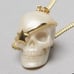 Authentic Disney Skull Necklace Gold Star eye patch Long gold chain Rare find