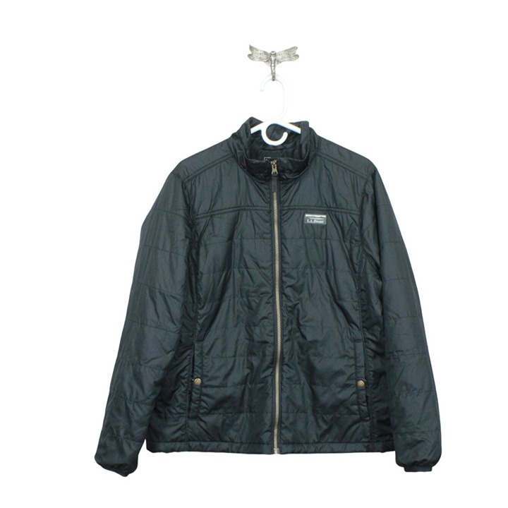 LL Bean Women's Mountain Classic Puffer Jacket Black Size XL Pet