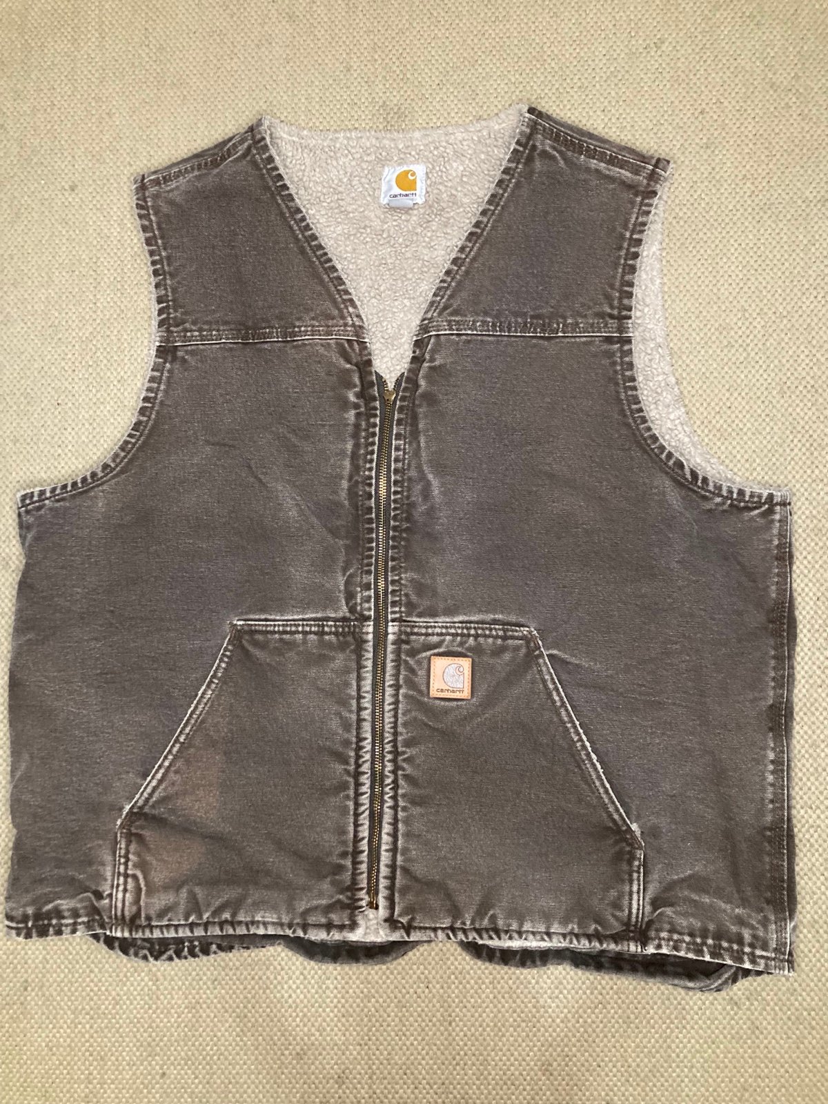 Vintage Carhartt Vest Sherpa lining xl tall