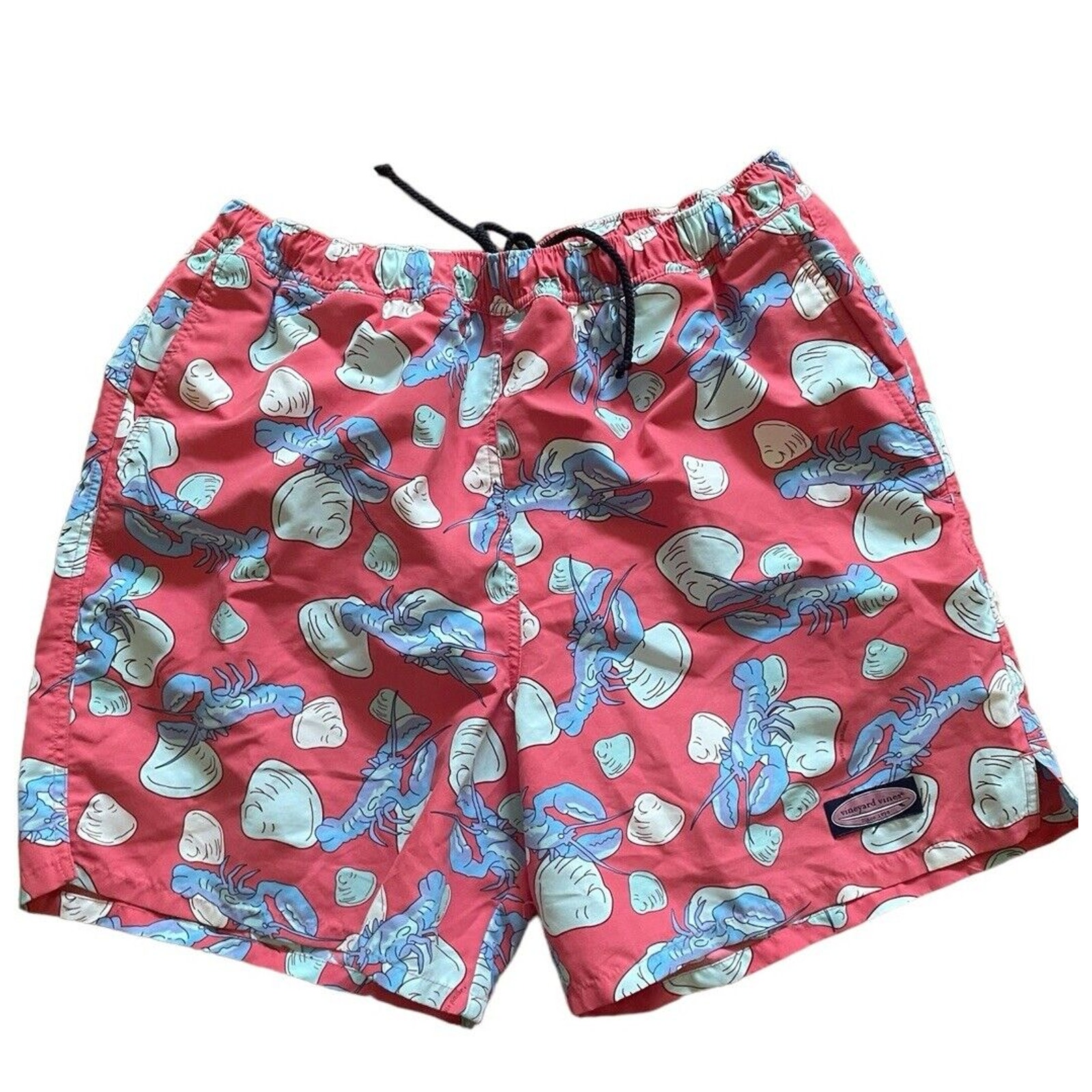 Vineyard Vines Swim Trunks Mens Large Lobster Print Board Shorts Beach Preppy