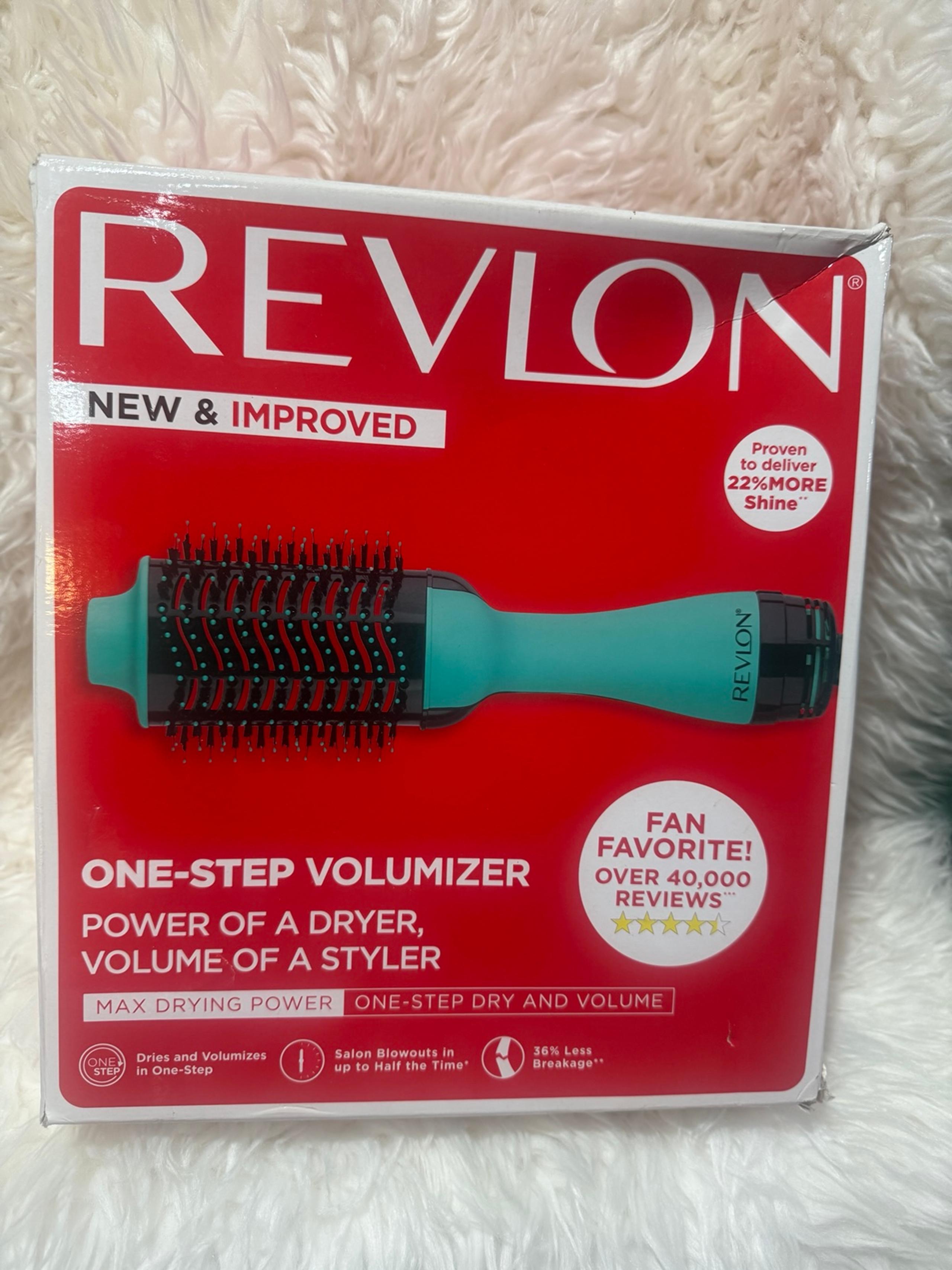 Revlon One Step Volumizer Plus Hair Dryer & Brush Tool Turquoise New In Box