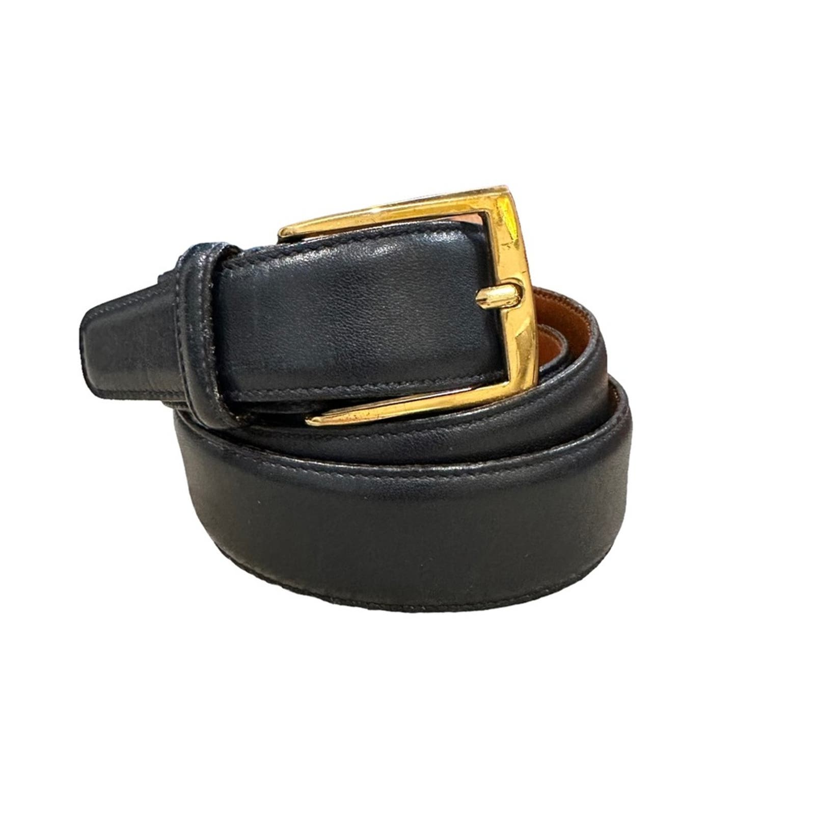 Trafalgar Men's Glove Leather Navy Hand Made Belt 40