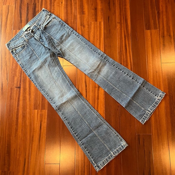 Hollister Vintage Denim Jeans Flare Y2K Low Rise Medium Light Wash Size 3