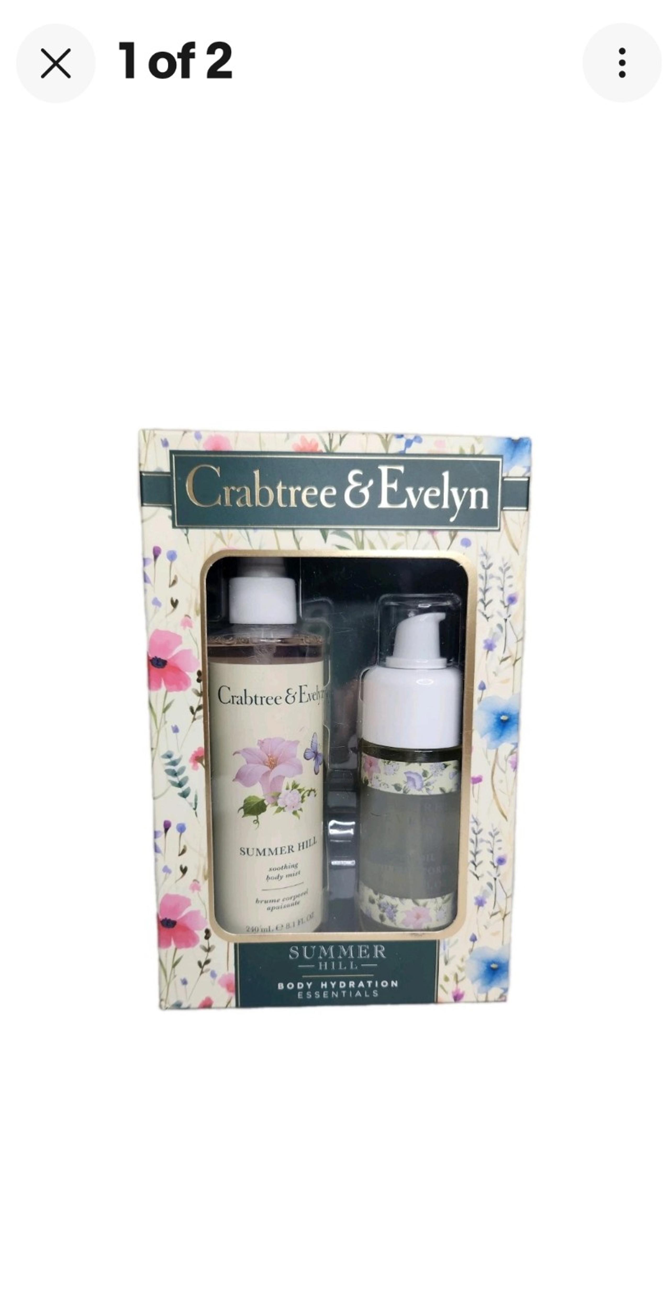Crabtree&Evelyn Summer Hill Body Hydration Essentials Oil & Soothing Mist 12.1Oz