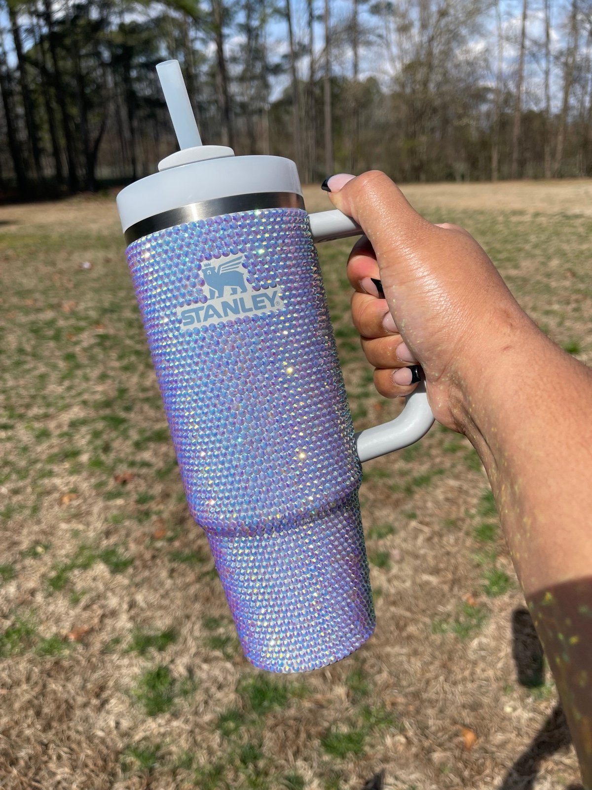 Sky Blue Bling Stanley Tumbler