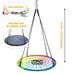 40 Spider Web Tree Swing 600 lb capacity for non-stop fun! (rainbow)