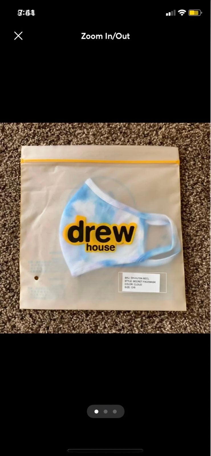 NEW Drew House Justin Bieber mask