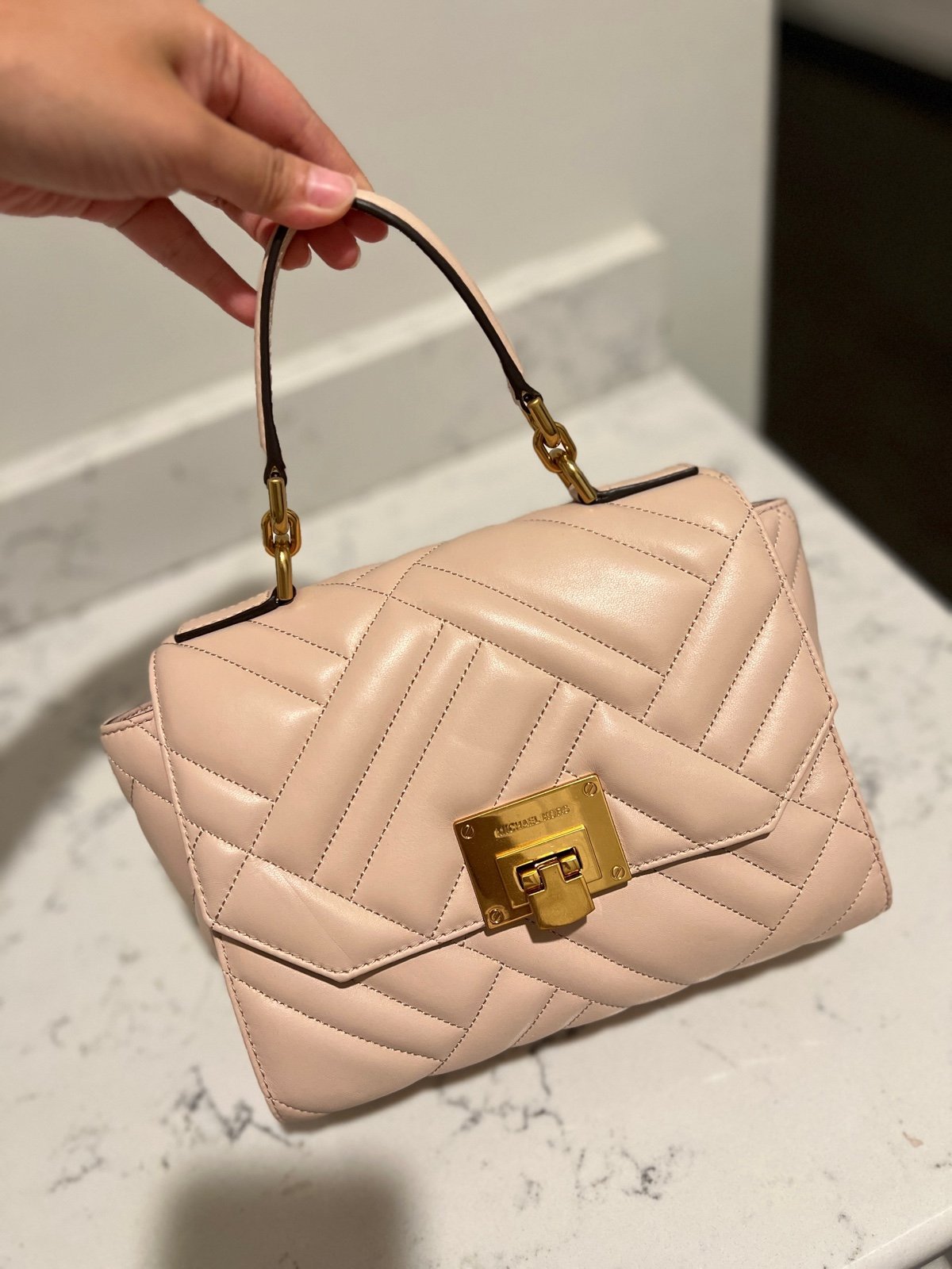 MK Vivianne Top Handle Brossbody PINK GLD