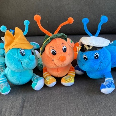 Vintage Lots a Lots a Leggggggs Plush Caterpillars - Lot of 3