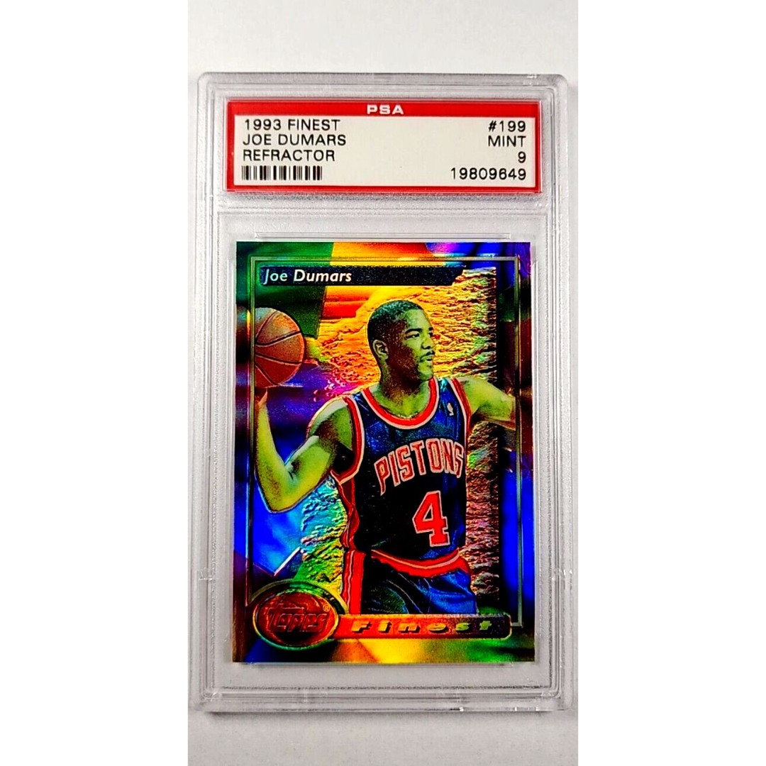 1993 1993-94 Topps Finest Refractor #199 Joe Dumars HOF PSA 9 *Only 6 Higher*