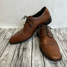 J. Murphy Men's Novick Cap Toe Lace Up Leather Oxford Shoes Cognac Brown 14 14M