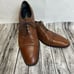 J. Murphy Men's Novick Cap Toe Lace Up Leather Oxford Shoes Cognac Brown 14 14M