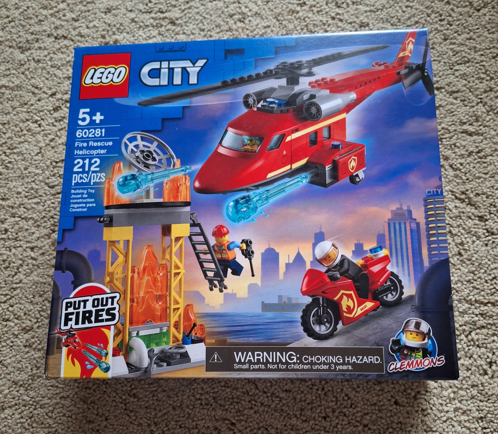 LEGO City 60281 Fire Rescue Helicopter, 212 pcs. Factory sealed
