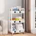 UDEAR 3-Tier Rolling Utility Cart with 12 Category Labels,Multifunctional Storag