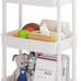 UDEAR 3-Tier Rolling Utility Cart with 12 Category Labels,Multifunctional Storag