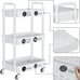 UDEAR 3-Tier Rolling Utility Cart with 12 Category Labels,Multifunctional Storag
