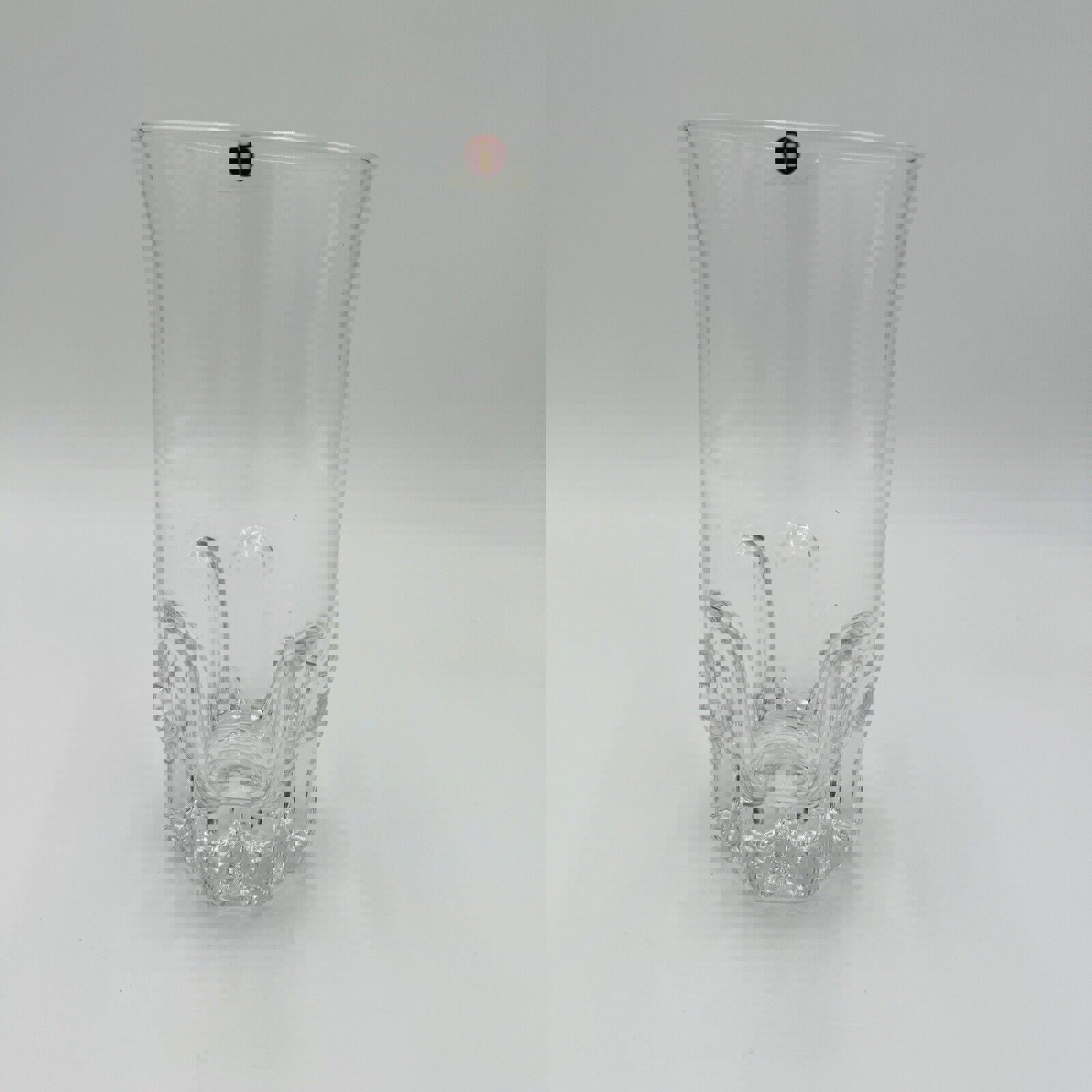 iittala Finland Crystal Glass Vase Marja Design Tapio Wirkkala 6.5 1976 Vintage
