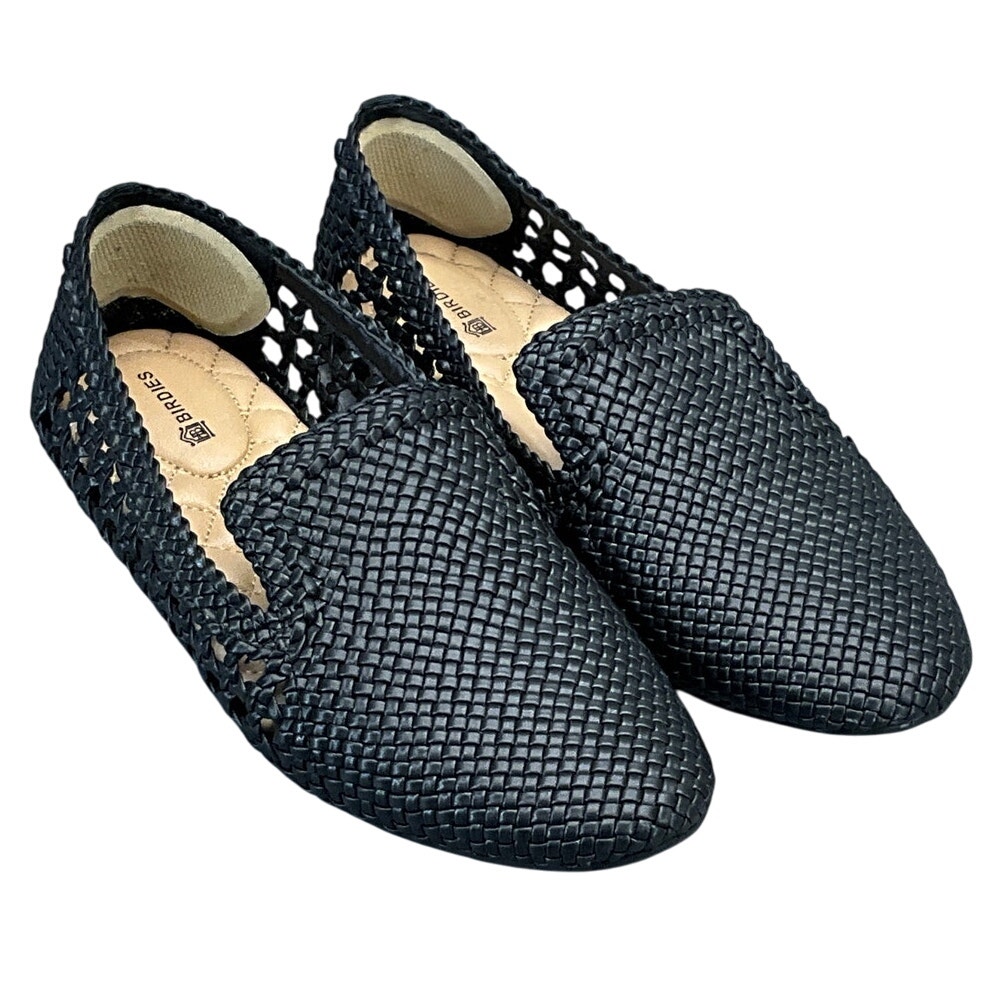 Birdies The Starling Black Woven Slip On Comfort Loafer Women 7.5