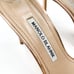 Manolo Blahnik Chaos Heels Rose Gold Metallic Stiletto Sandals Sz 37.5 / 7.5