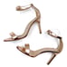 Manolo Blahnik Chaos Heels Rose Gold Metallic Stiletto Sandals Sz 37.5 / 7.5