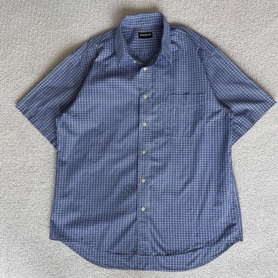 90s Old Uniqlo Check Shirt, Y2k, Normcore, City Boy