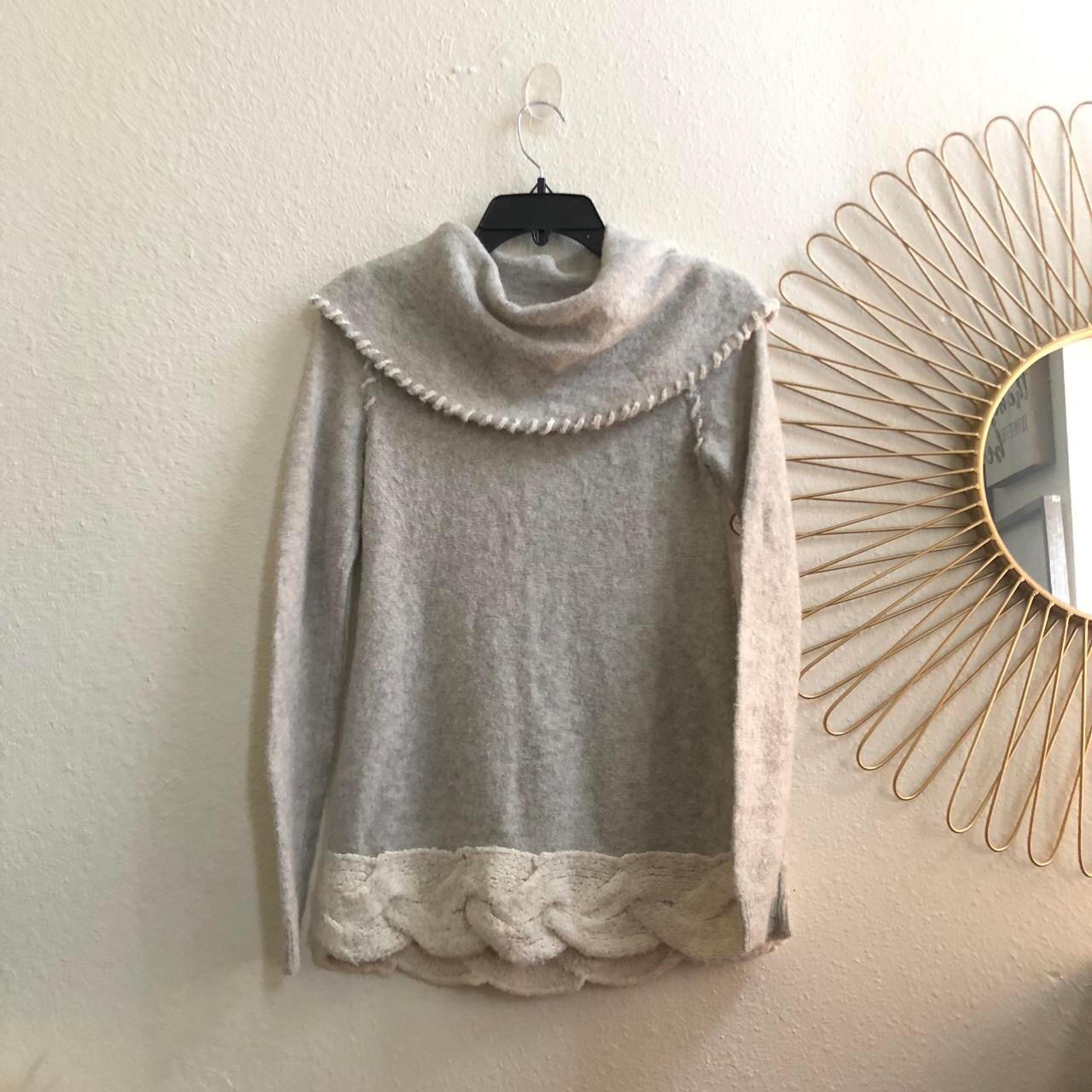 NWOT Anthropologie Sleeping on Snow Wool Alpaca Off Shoulder Cowl  Sweater Top