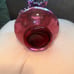 Vintage Fenton Cranberry Vase , Vintage Murano Cranberry Vase set of 3