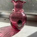 Vintage Fenton Cranberry Vase , Vintage Murano Cranberry Vase set of 3