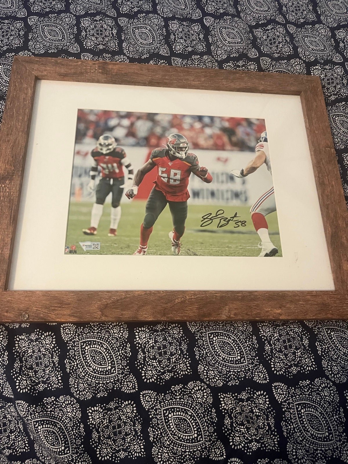 Autographed Super Bowl champion Shaq Barrett,Tampa Bay Buccaneers