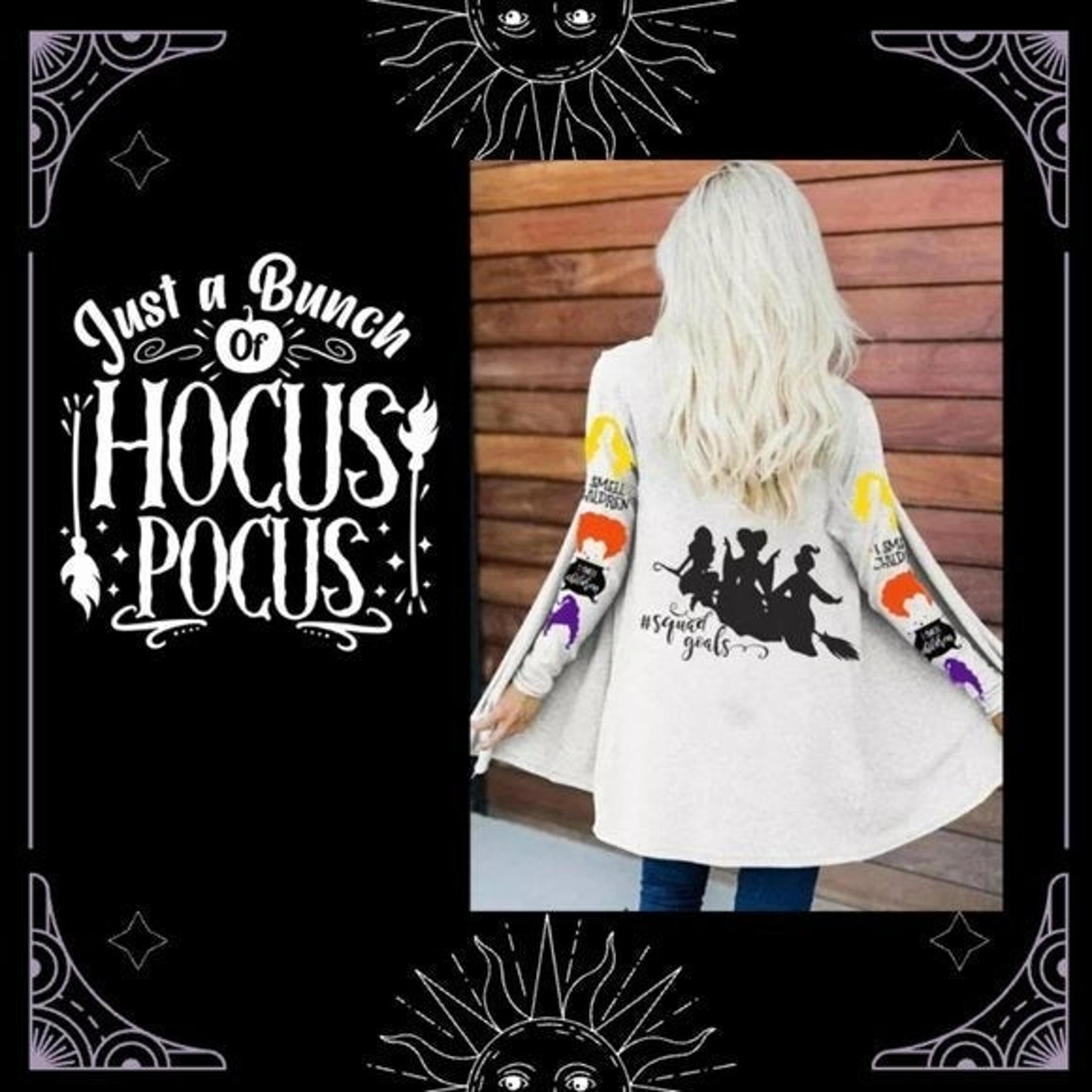 New! Women's Disney Halloween Hocus Pocus Cardigan Sweater Size L
