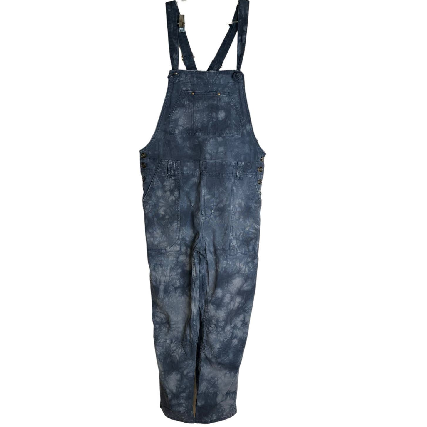 Anthropologie Pilcro The Painter Blue Jean Denim Letterpress Overalls