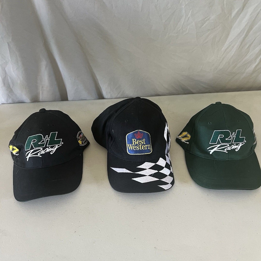 Lot of 3 NASCAR Hat Lot Matt Kenseth 17 Baseball Cap Racing Logo Checkered R&L