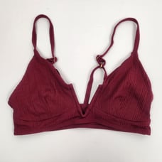 L*Space Siren Bikini Top in Burgundy Size D NWT