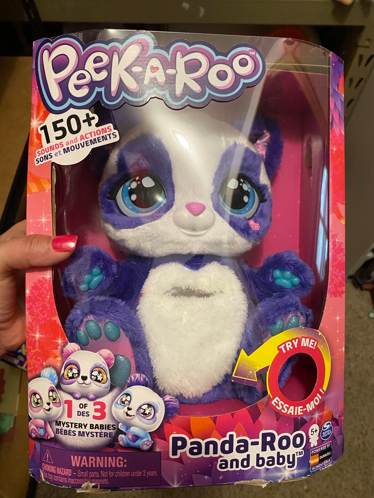 Peek A Roo Panda-Roo and Baby Electronic Interactive Plush Toy