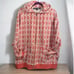 Women's Playboy x Missguided Size 14 Coral Pink Oversized Unisex Full Zip Hoodie