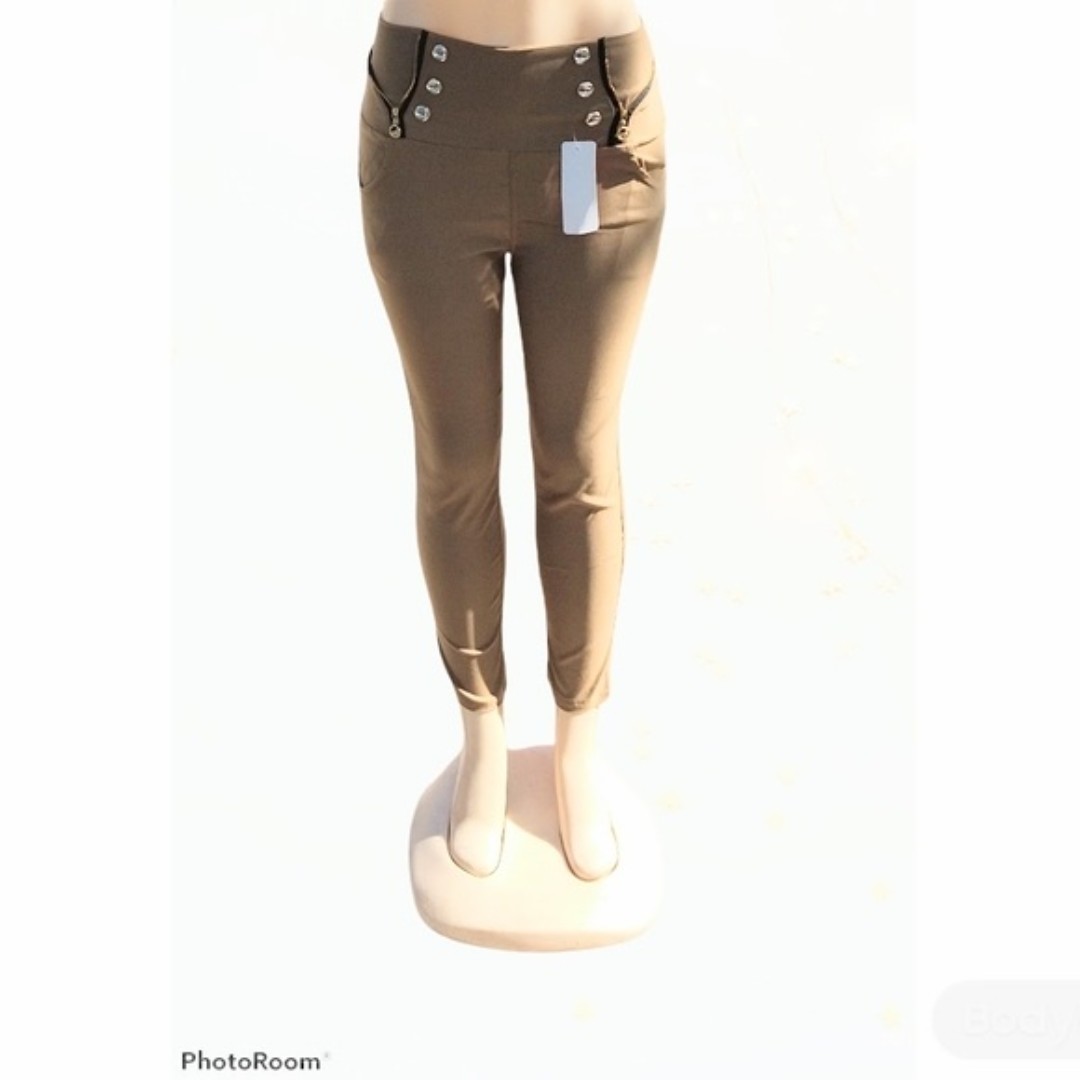 Khaki Jeans With Bling