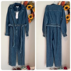 Boyish Hendrix Jumpsuit Cotton Blend Small in LIKE CRAZY DENIM BLUE