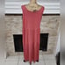 Eileen Fisher pink tiered 100% cotton midi dress size XL