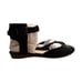 NWT JESSICA SIMPSON Women's Black Nubuck Suede Loranda Ankle Strap Flats Sz 6