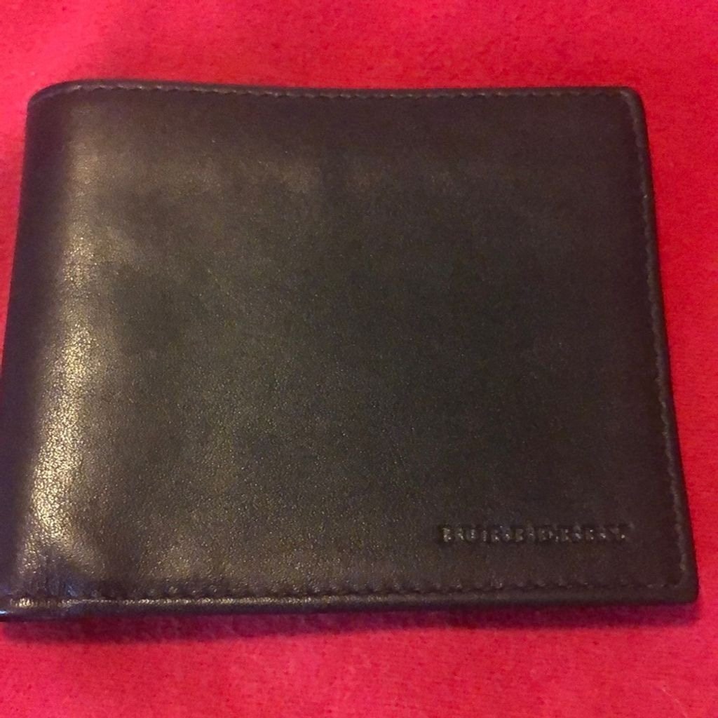 Burberry Check Bi-fold Wallet, Black/Charcoal Check - NWOT