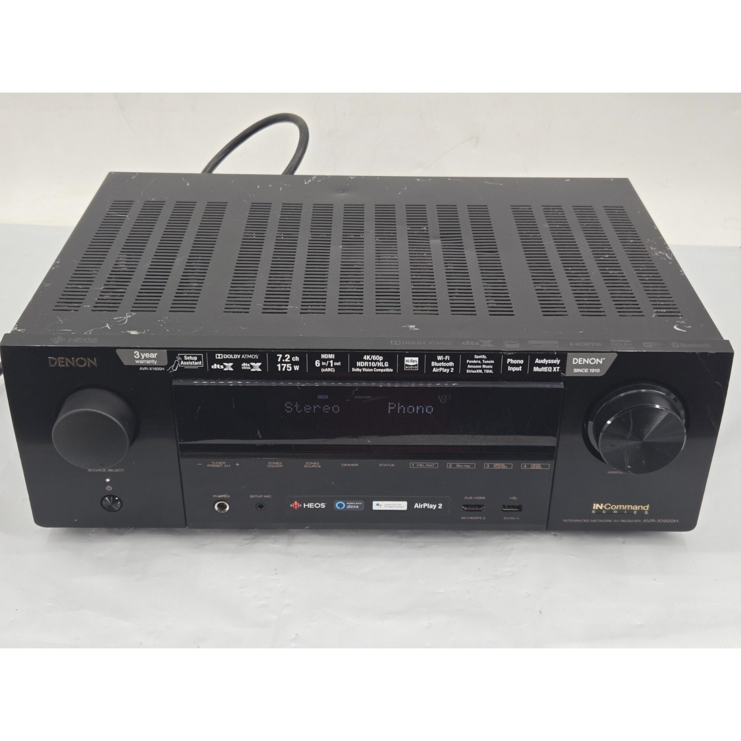 Denon AVR-X1600H Integrated Network AV Receiver