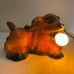 VTG MID CENTURY MODERN COCKER SPANIEL DOG WITH BULB IN MOUTH NIGHT LIGHT LAMP