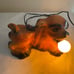 VTG MID CENTURY MODERN COCKER SPANIEL DOG WITH BULB IN MOUTH NIGHT LIGHT LAMP