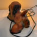 VTG MID CENTURY MODERN COCKER SPANIEL DOG WITH BULB IN MOUTH NIGHT LIGHT LAMP