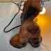 VTG MID CENTURY MODERN COCKER SPANIEL DOG WITH BULB IN MOUTH NIGHT LIGHT LAMP